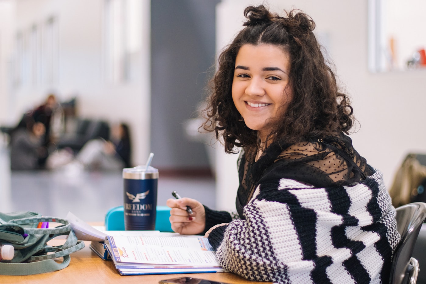 Student using a laptop for schoolwork